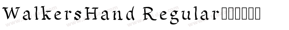 WalkersHand Regular字体转换